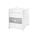 Letto MAXI PLUS NEW white+artwood /mobiletto multifunzionale/